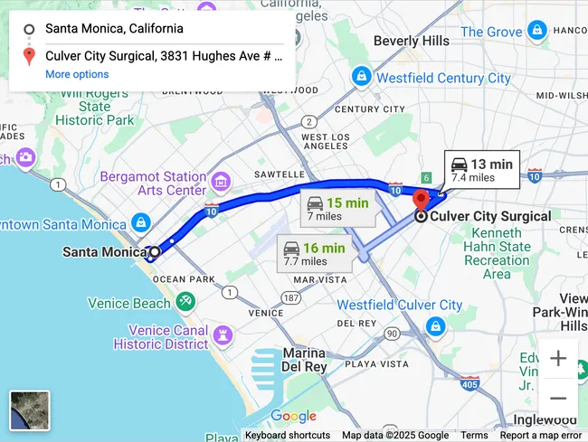 Directions from Santa Monica